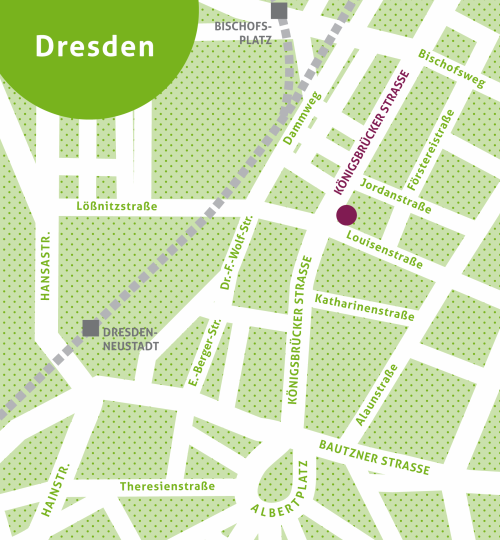 Grafik: Lageplan Dresden